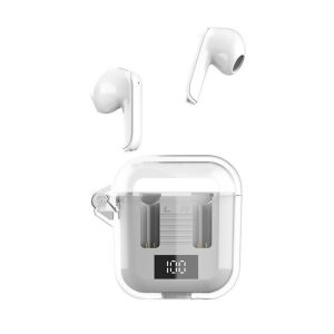 TM90 Wireless Earphones In-Ear Earbuds With Transparent Power Display Charging Case For Phone Computer Laptop White  |   Bluetooth Earphones Bluetooth Earphones Bluetooth Earphones