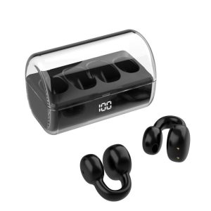 Fk8 Wireless Bluetooth Headphones Digital Display 300mAh Charging Cabin Smart Touch Clip-on Earphone black  |   Bluetooth Earphones Bluetooth Earphones Black