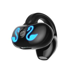 GD68 Open Ear Headphones Air Conduction Wireless Earbuds With LED Lights Clip On Earbuds Earphones For Running Cycling Workout Sport black  |   Bluetooth Earphones Bluetooth Earphones Black