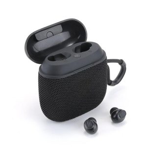 TG809 2 In 1 Portable Wireless Speaker Earbuds Combo Mini Surround Stereo Sound With Earbuds For Home Party Outdoor Travel black  |   Bluetooth Earphones Bluetooth Earphones Black