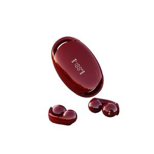 Wireless Ear Clip Earbuds Bone Conduction Earphones with Built-In Mic Hifi Sound Red Bluetooth Version  |   Bluetooth Earphones Bluetooth Earphones Bluetooth Earphones